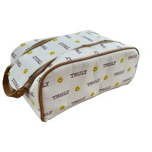 NWOT - Truly Smiley Face Signature Vanity Case Bag
